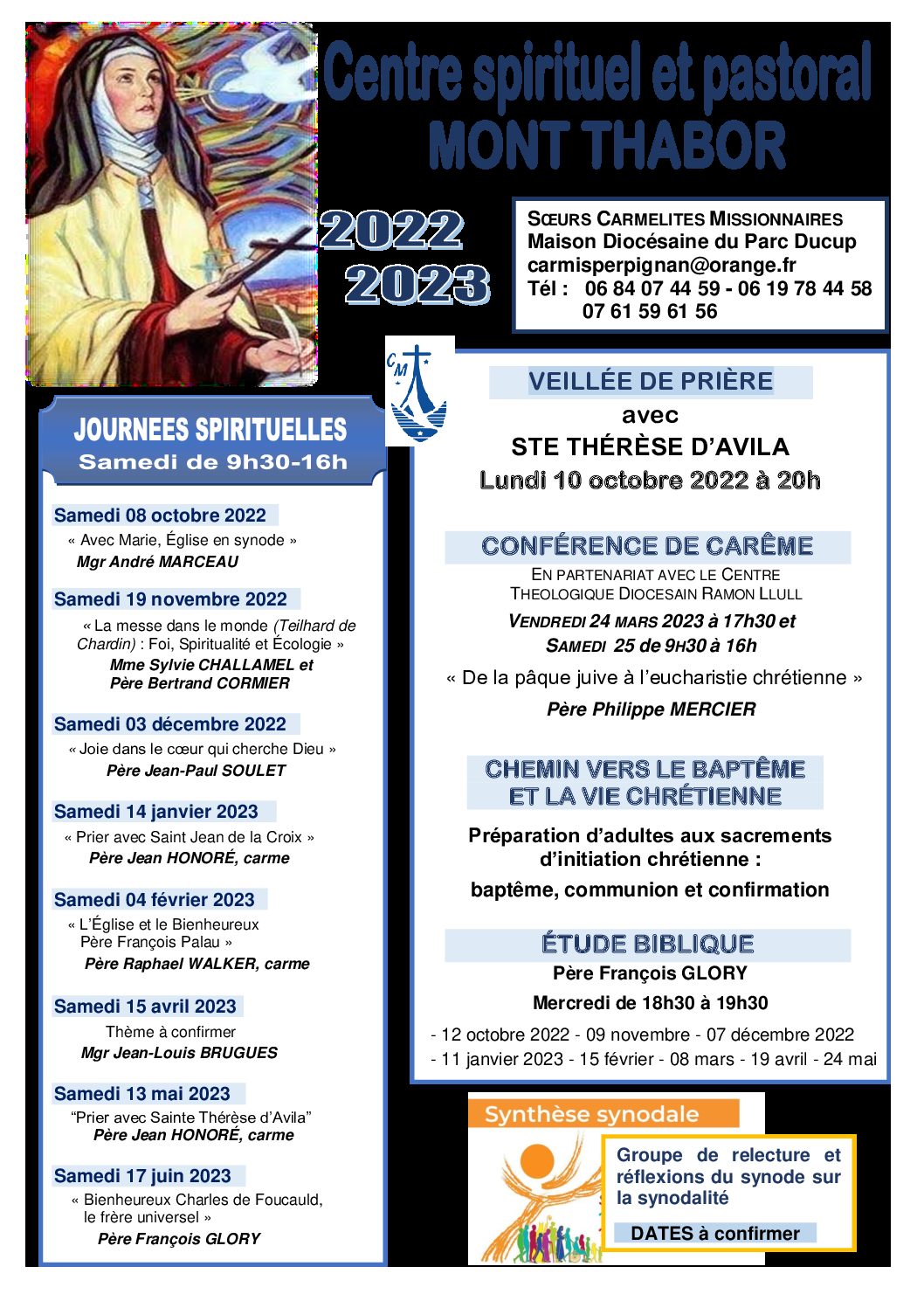 MONT THABOR - FICHE PROPAGANDE 2022-2023